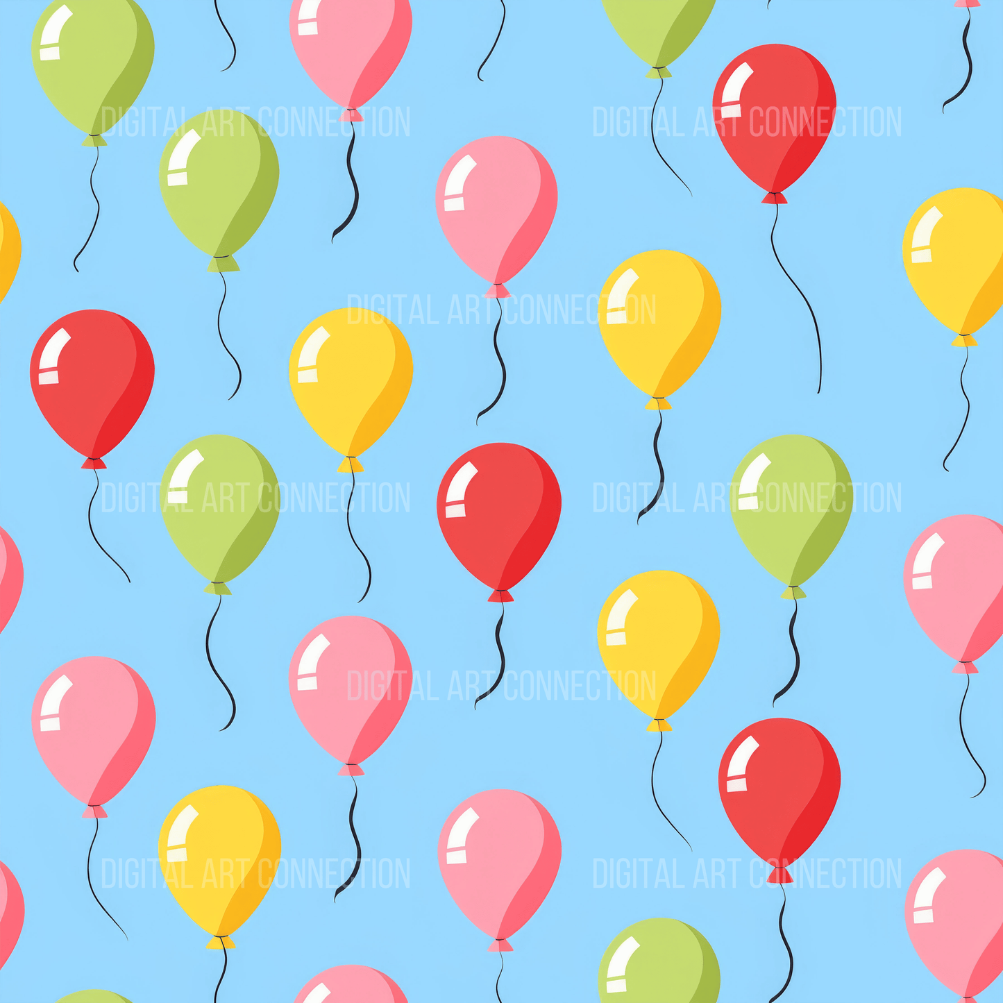 Party Balloons Design Seamless Digital Paper