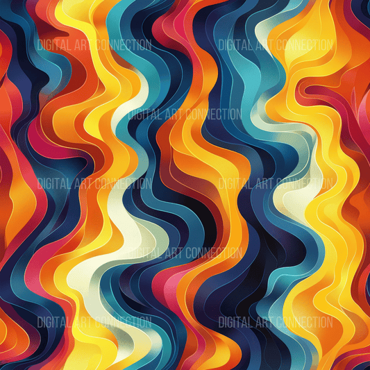 Abstract Waves Design Seamless Digital Paper