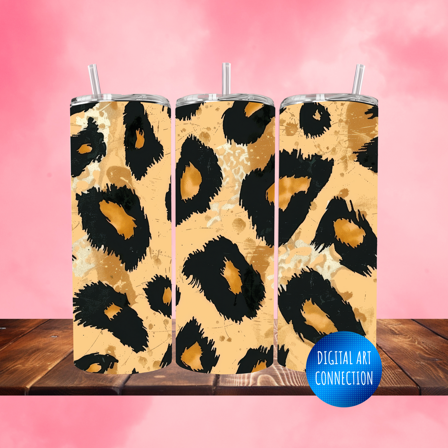 Leopard Animal Print II 20 Oz Skinny Tumbler Wrap