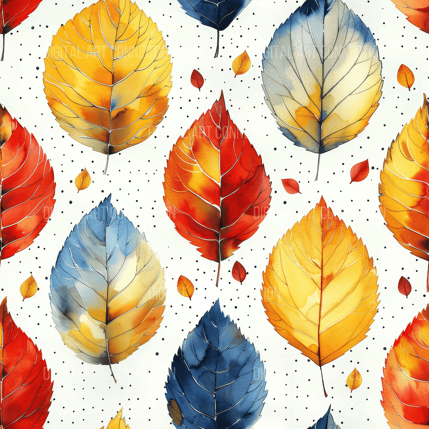 Fall Leaves II Design Seamless Digital Paper