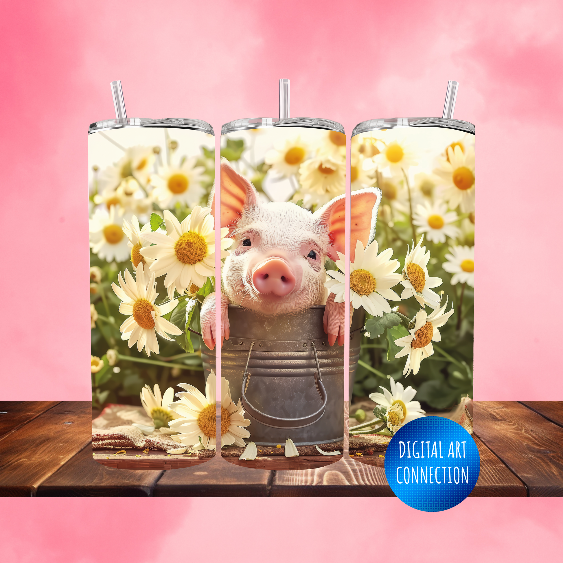 Baby Pig 20 Oz Skinny Tumbler Wrap