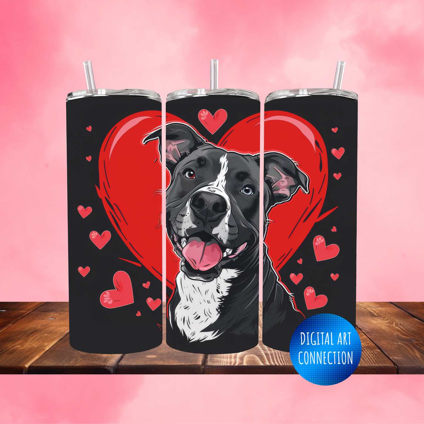 A Pitbull's Love 20 Oz Skinny Tumbler Wrap