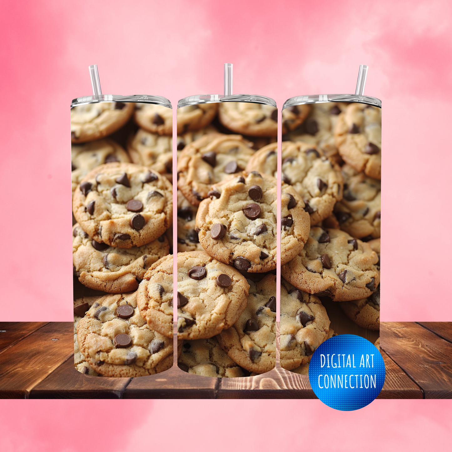 Chocolate Chip Cookies 20 Oz Skinny Tumbler Wrap