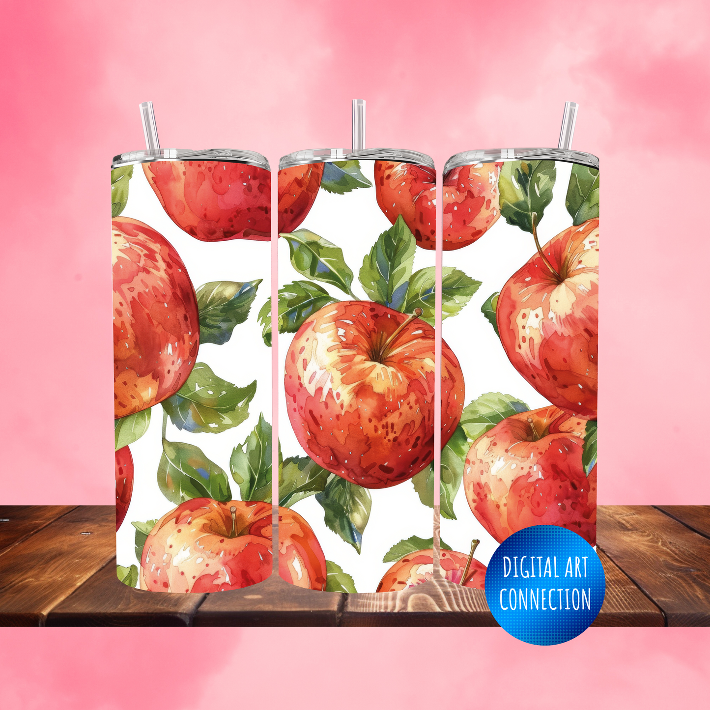 Apples 20 Oz Skinny Tumbler Wrap