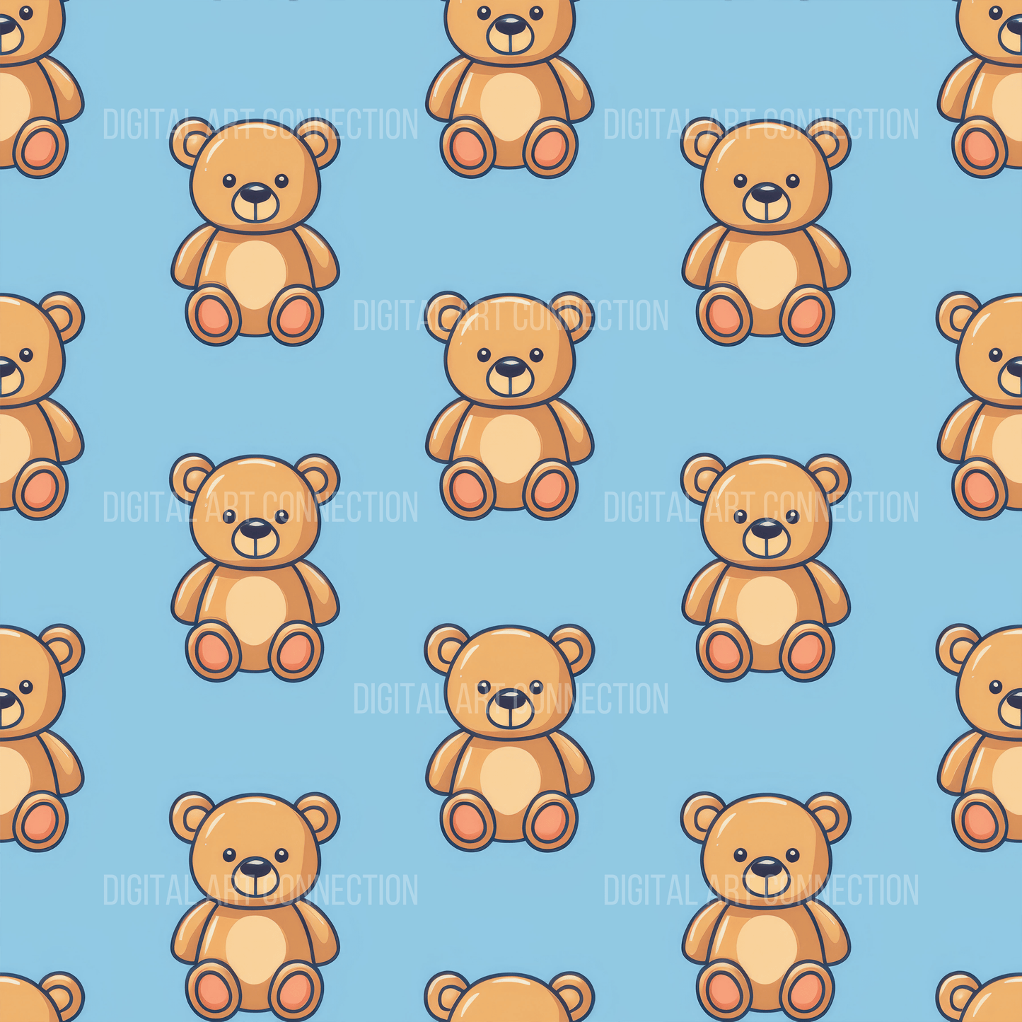 Teddy Bears Design Seamless Digital Paper