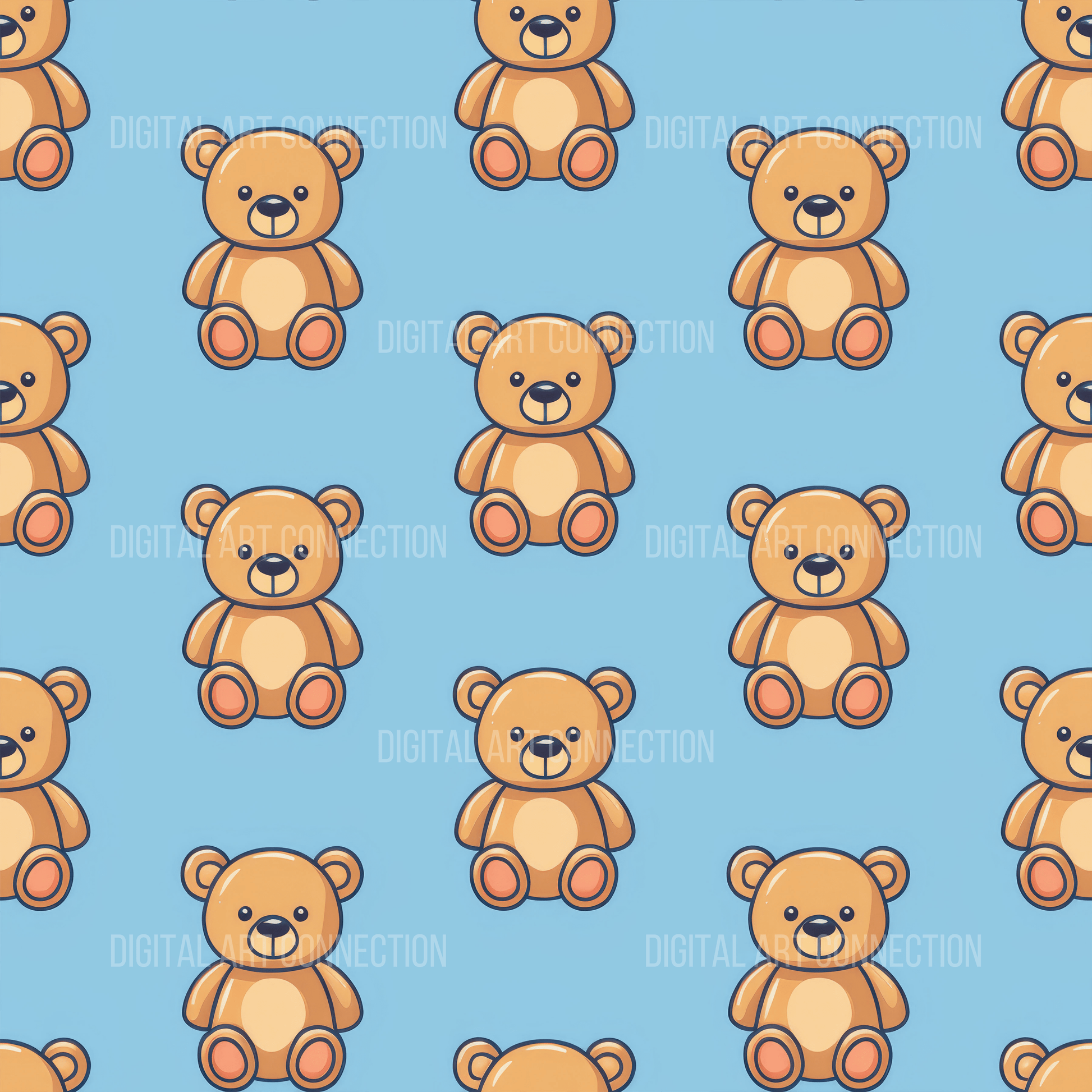 Teddy Bears Design Seamless Digital Paper