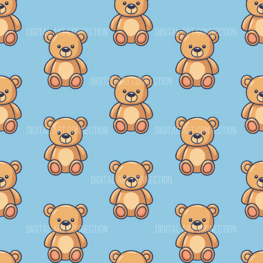 Teddy Bears Design Seamless Digital Paper