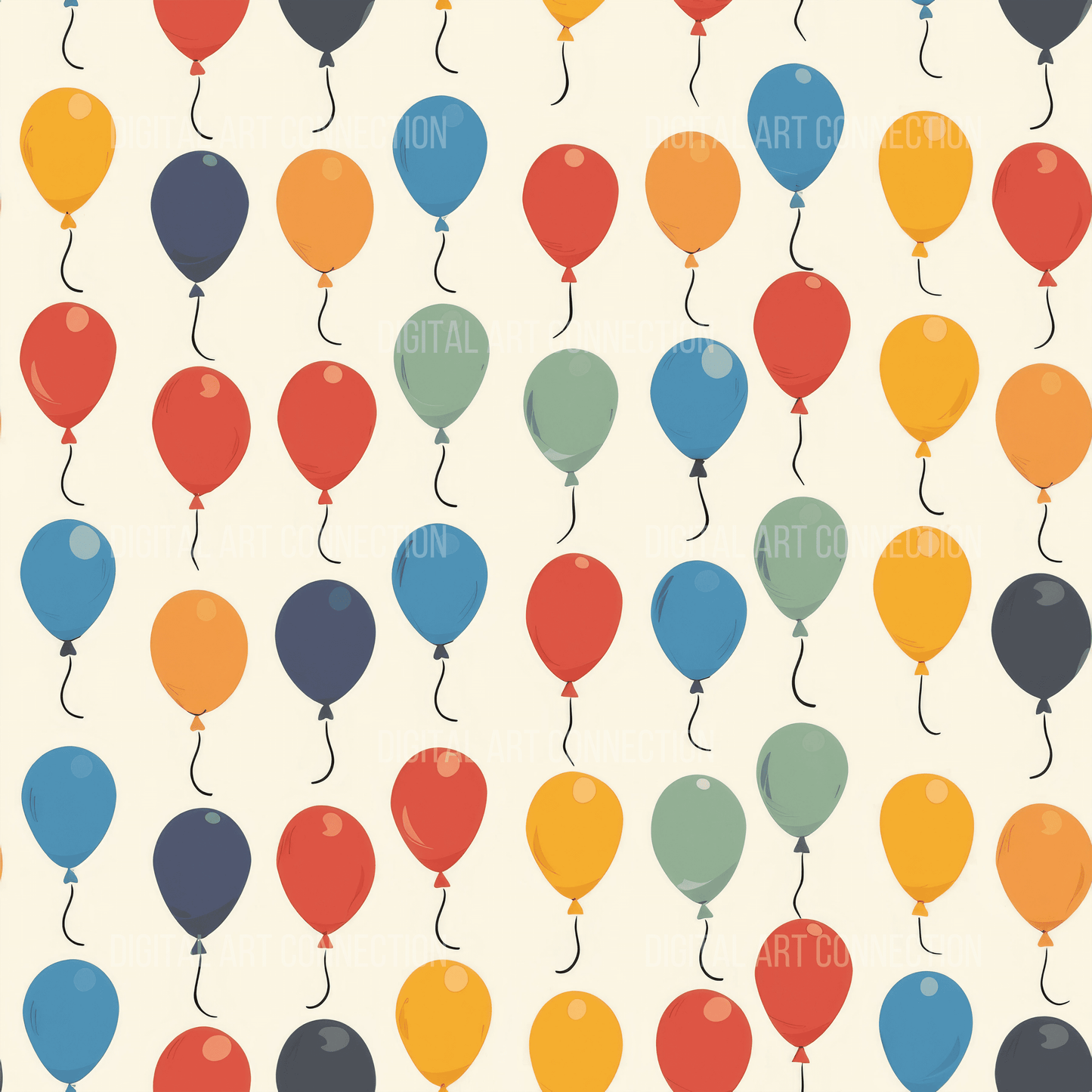 Party Balloons II Design Seamless Digital Paper