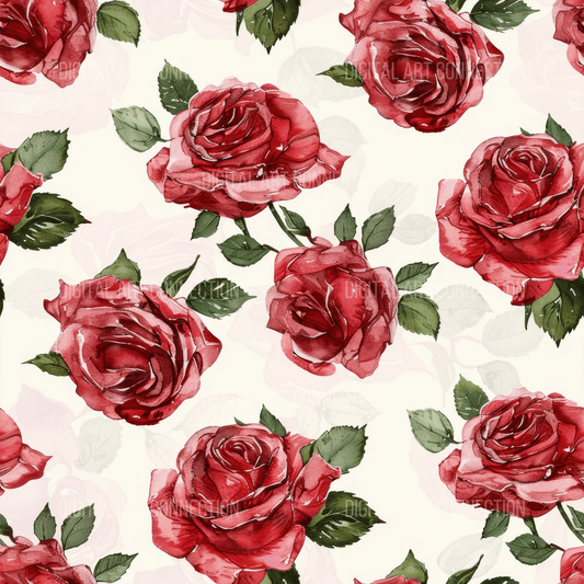 Red Roses II Design Seamless Digital Paper