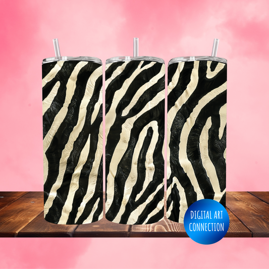 Zebra Animal Print II 20 Oz Skinny Tumbler Wrap