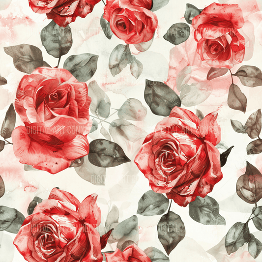 Red Roses IV Design Seamless Digital Paper