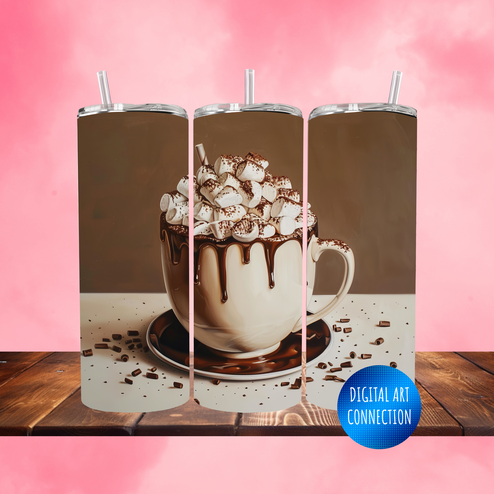 Hot Chocolate 20 Oz Skinny Tumbler Wrap