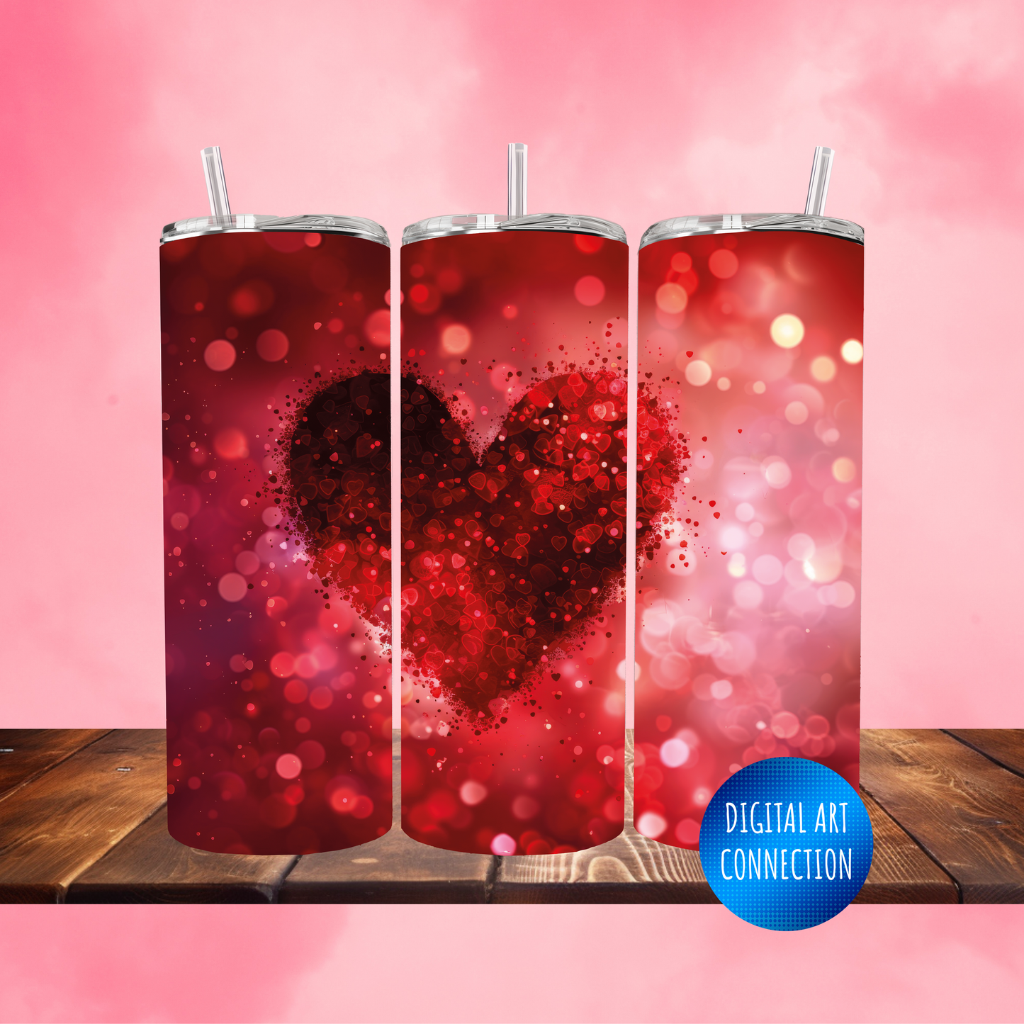 Red Heart 20 Oz Skinny Tumbler Wrap