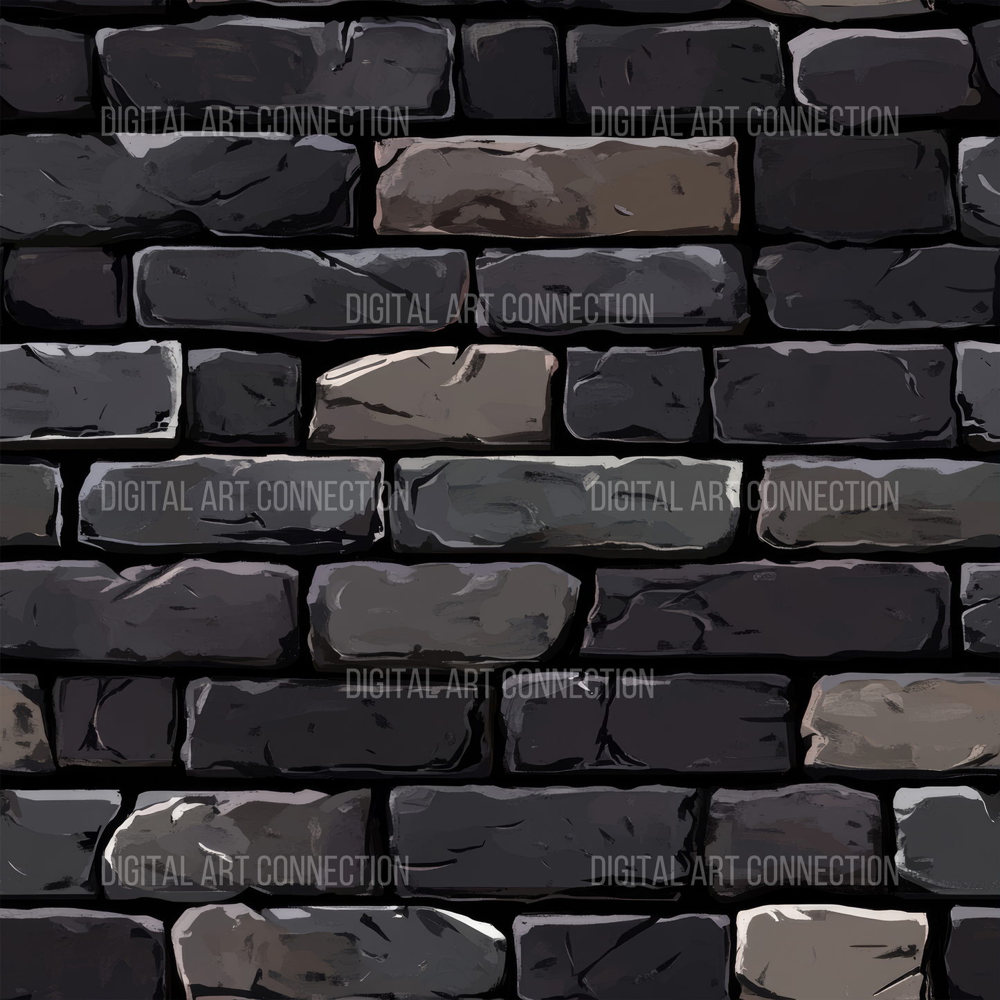 Black Bricks Design Seamless Digital Paper