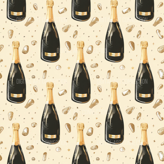 Champagne Celebration II Design Seamless Digital Paper