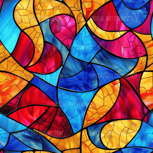 Stained Glass Design Seamless Digital Paper