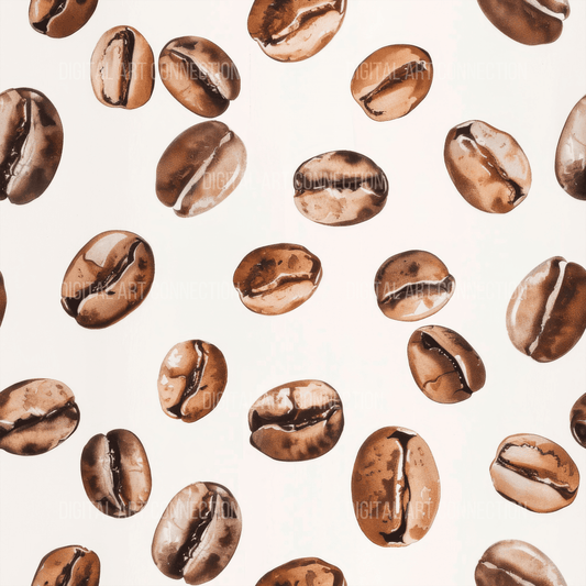 Coffee Beans II Design Seamless Digital Paper