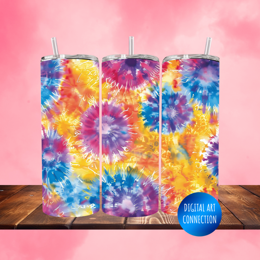 Tie Dye 20 Oz Skinny Tumbler Wrap