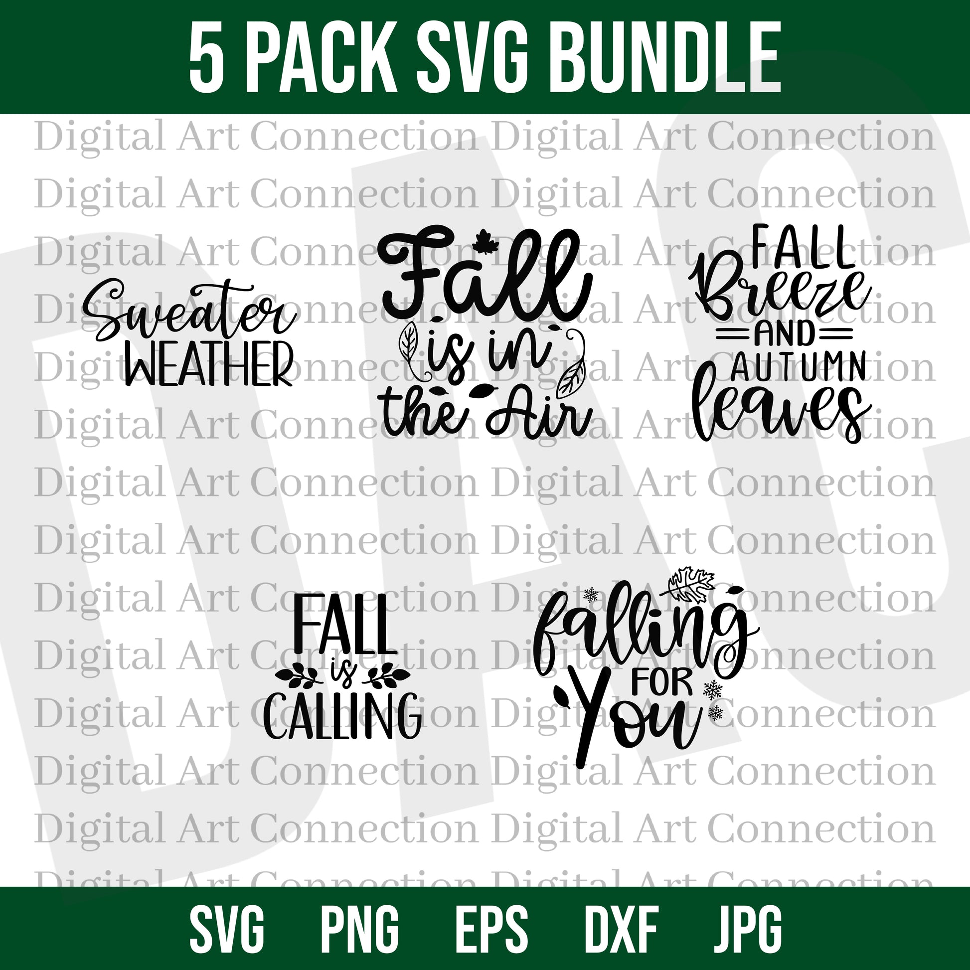 5 Pack Fall SVG Bundle
