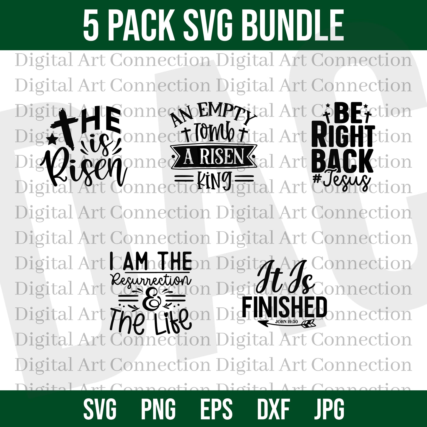 5 Pack Resurrection SVG Bundle