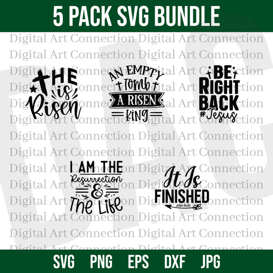 5 Pack Resurrection SVG Bundle