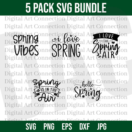 5 Pack Spring SVG Bundle