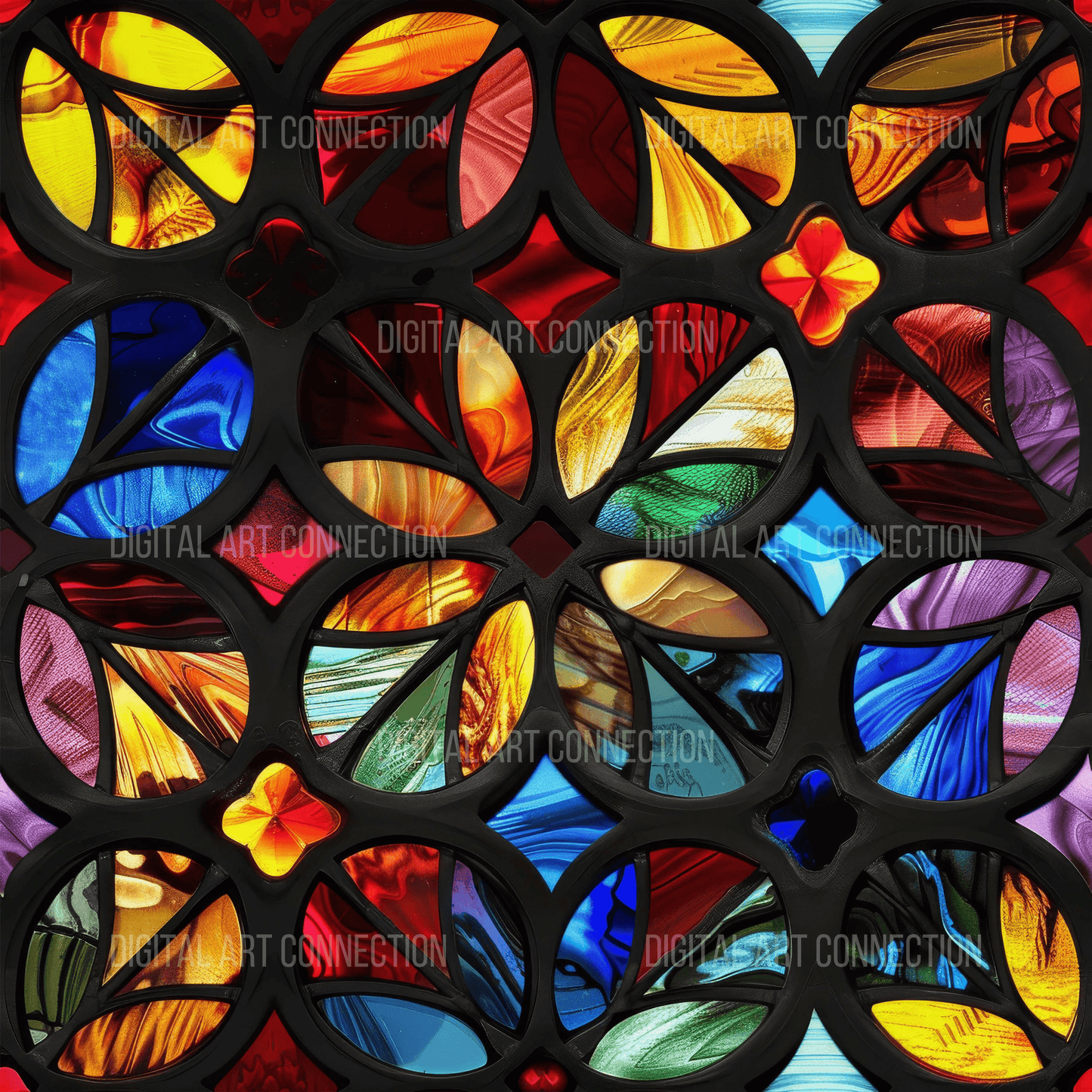 Stained Glass II Design Seamless Digital Paper