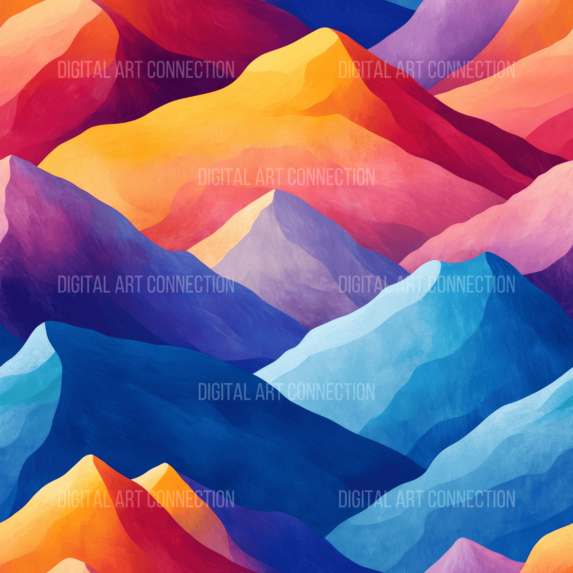 Mountains Landscape IV Design Seamless Digital Paper