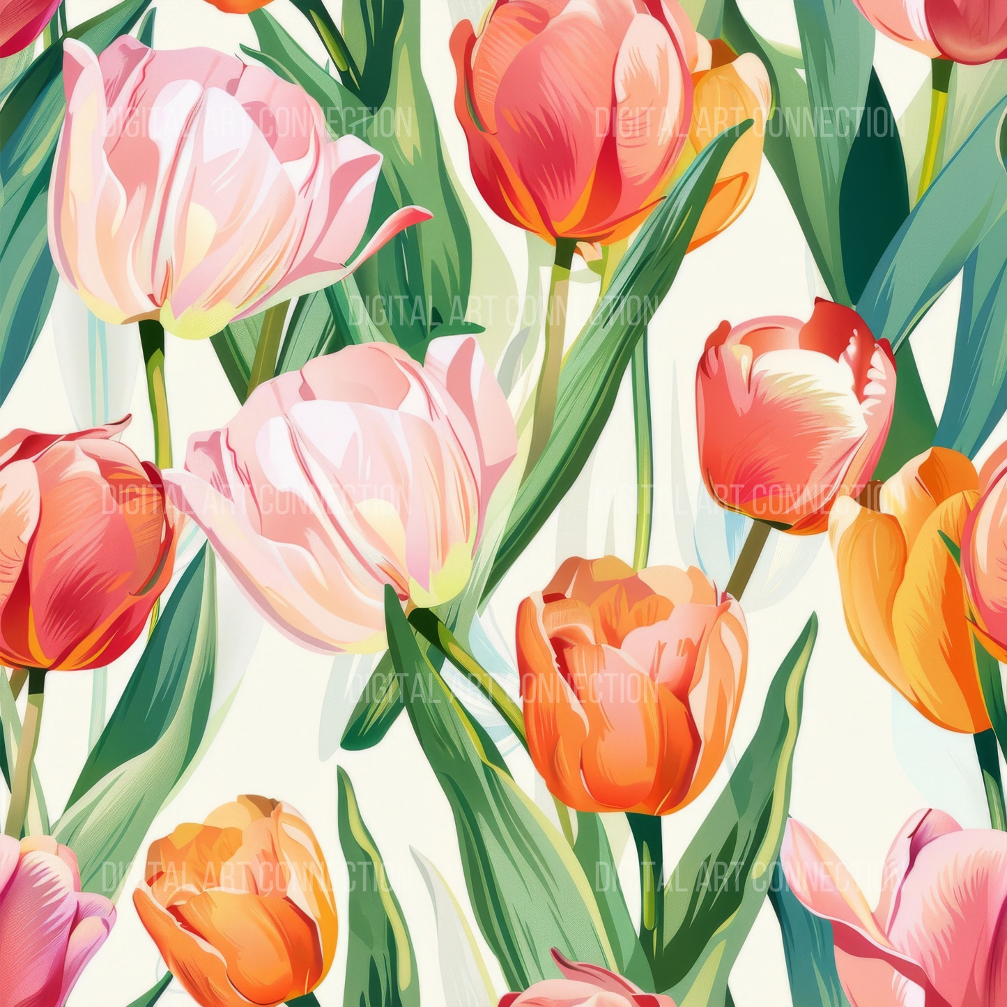 Tulips II Design Seamless Digital Paper