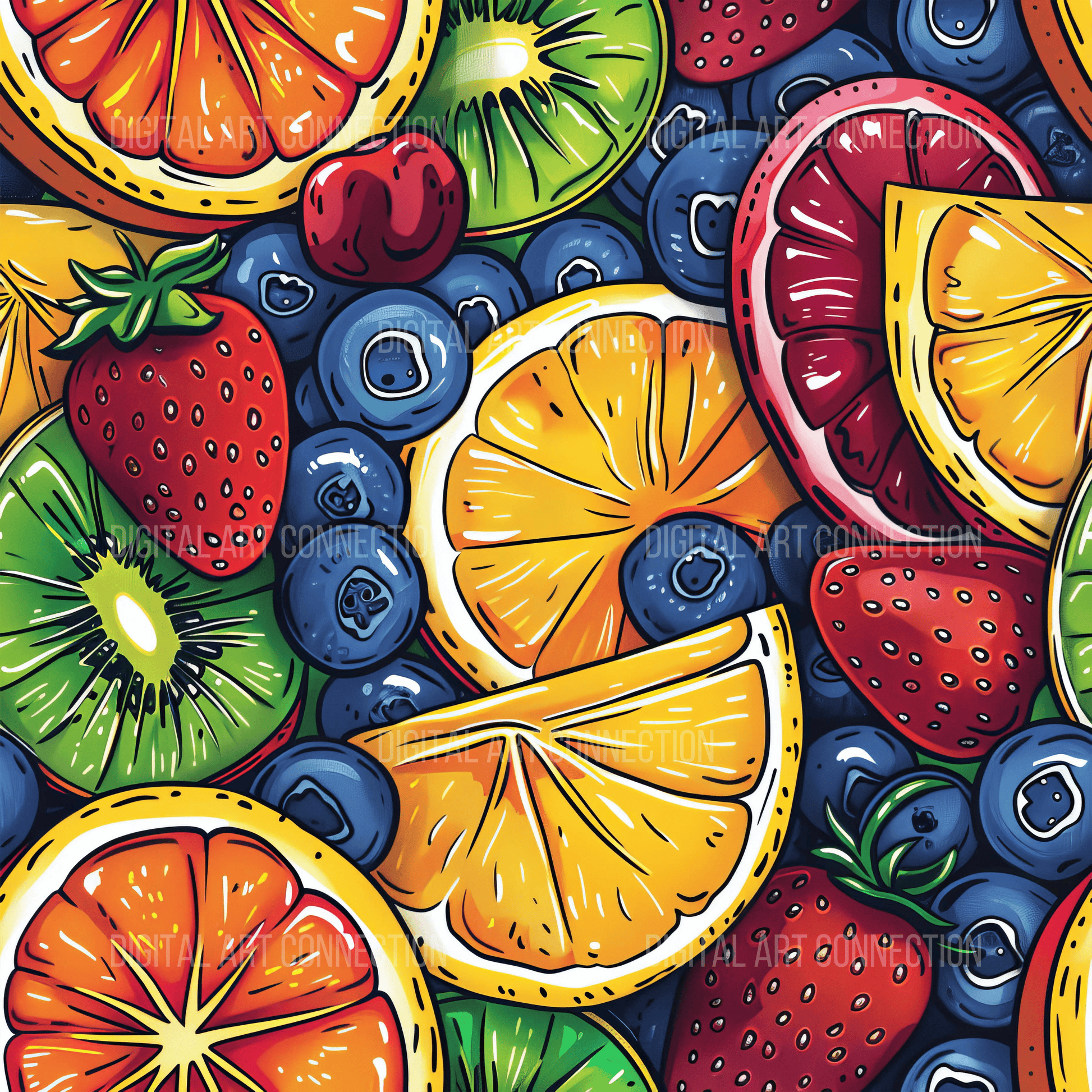 Fruit Design Seamless Digital Paper