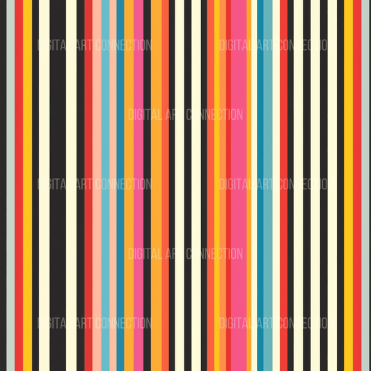 Vertical Stripes Design Seamless Digital Paper