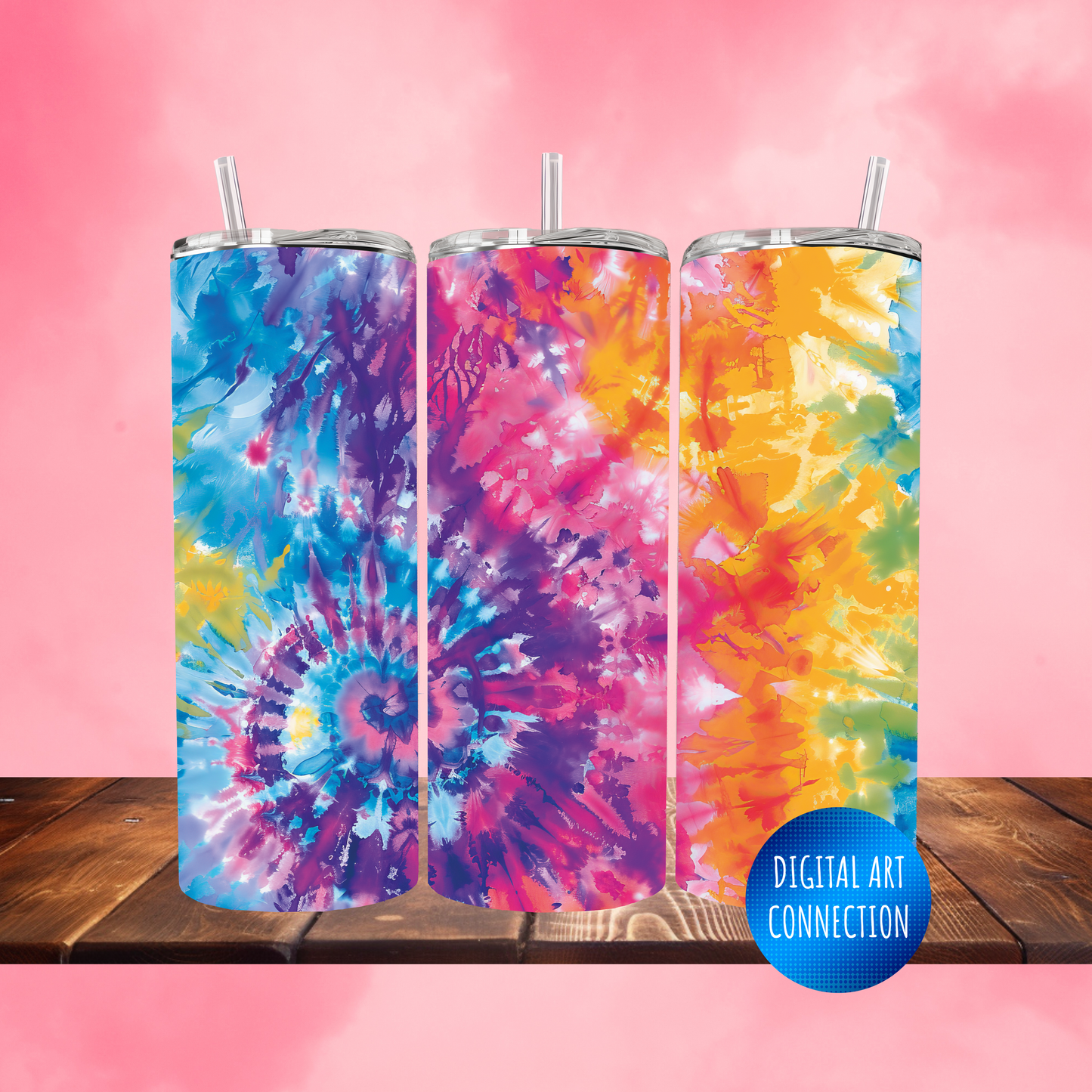 Tie Dye II 20 Oz Skinny Tumbler Wrap