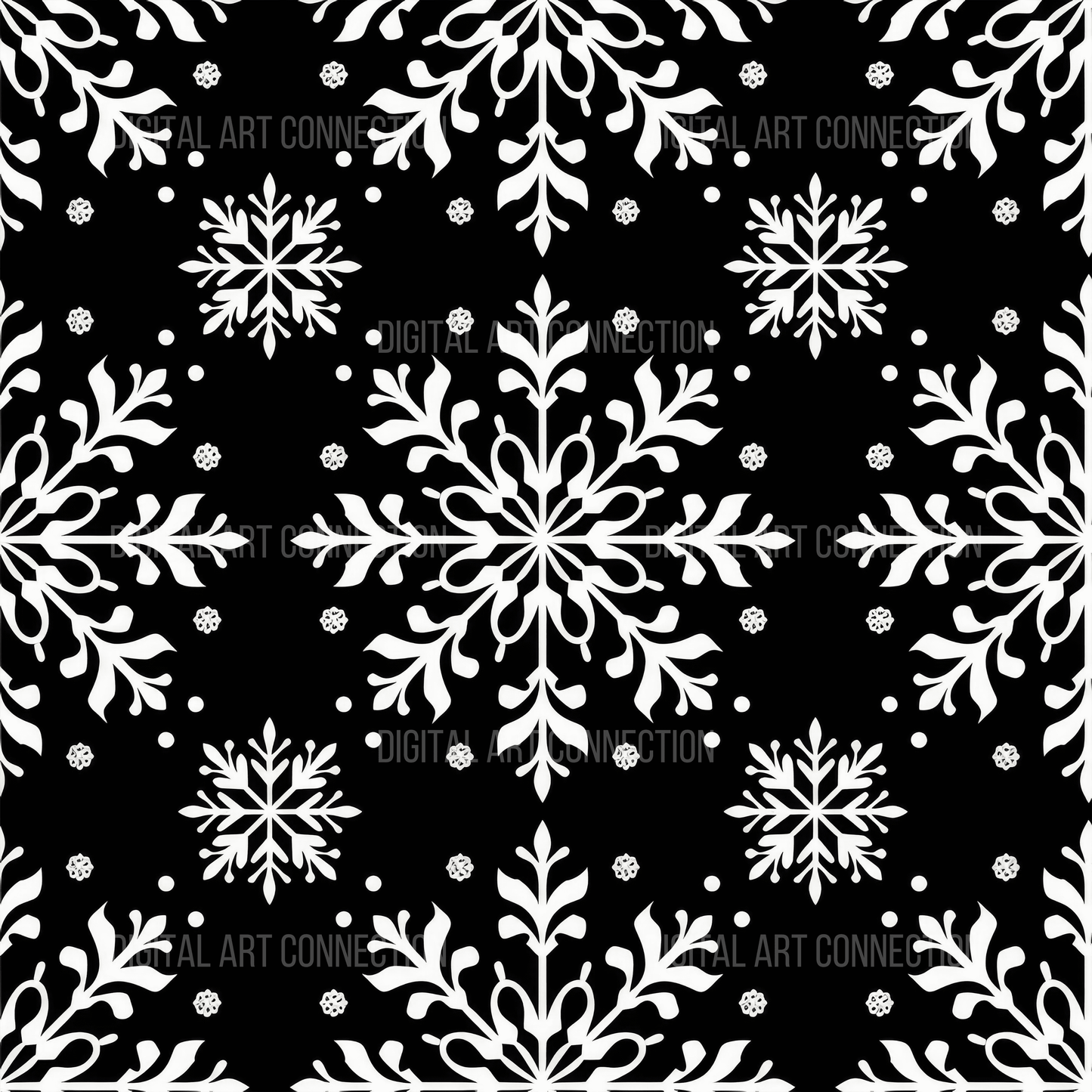 Snowflakes Design Seamless Digital Paper