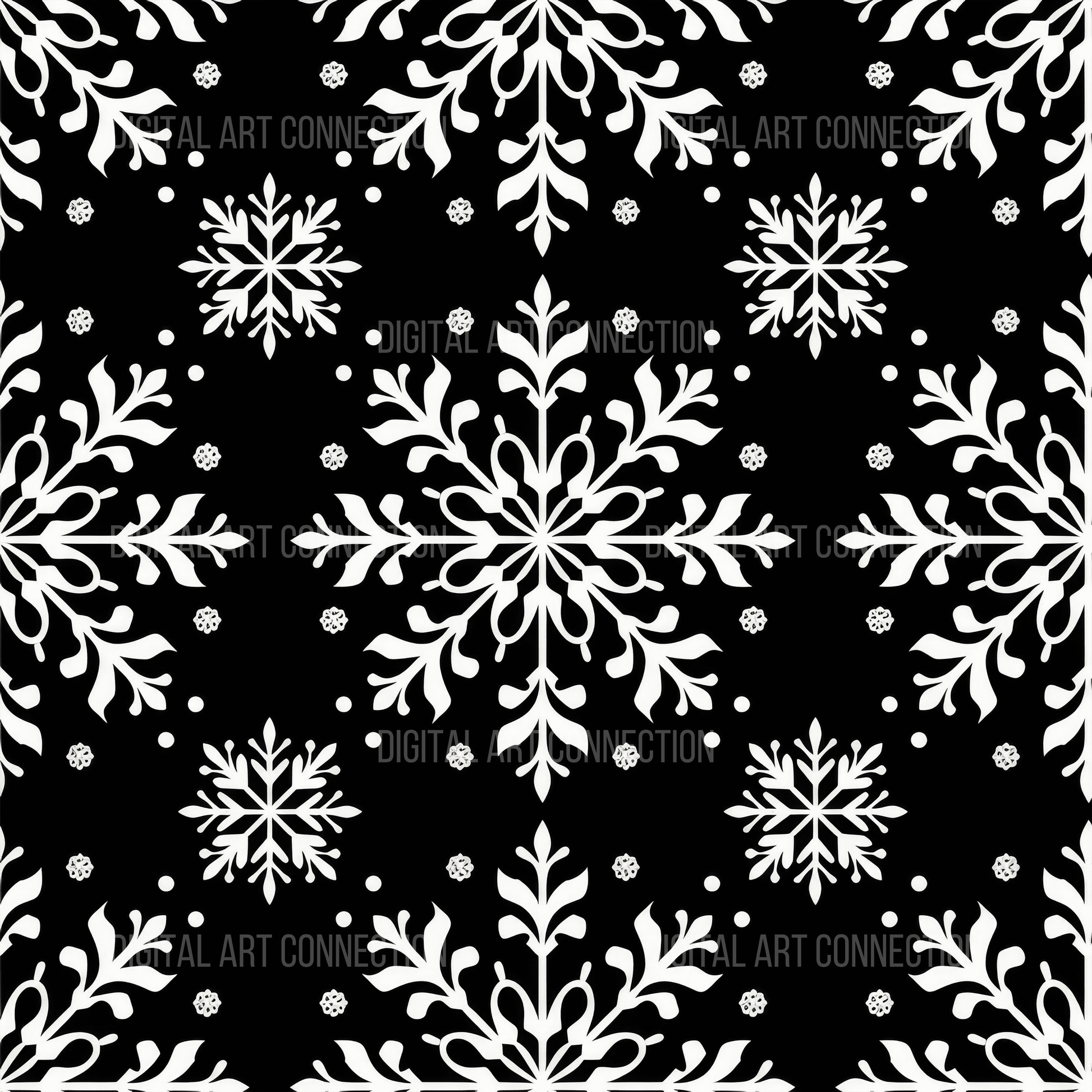 Snowflakes Design Seamless Digital Paper