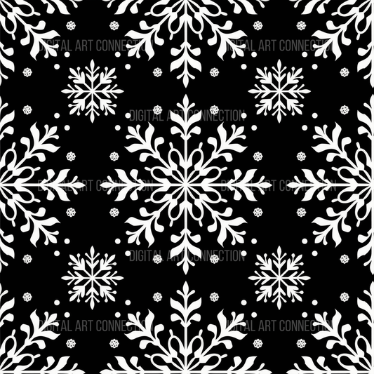 Snowflakes Design Seamless Digital Paper