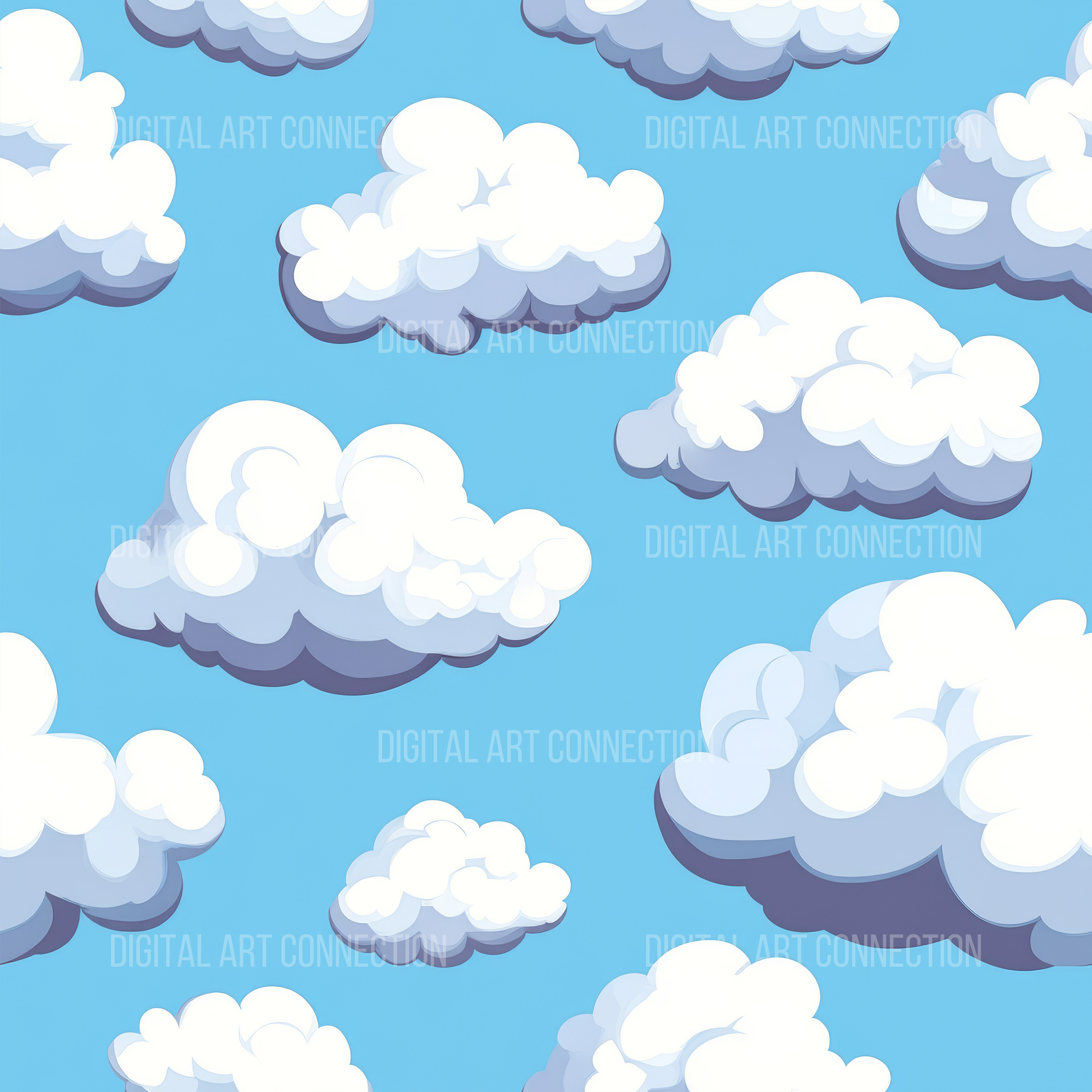 Clouds V Design Seamless Digital Paper