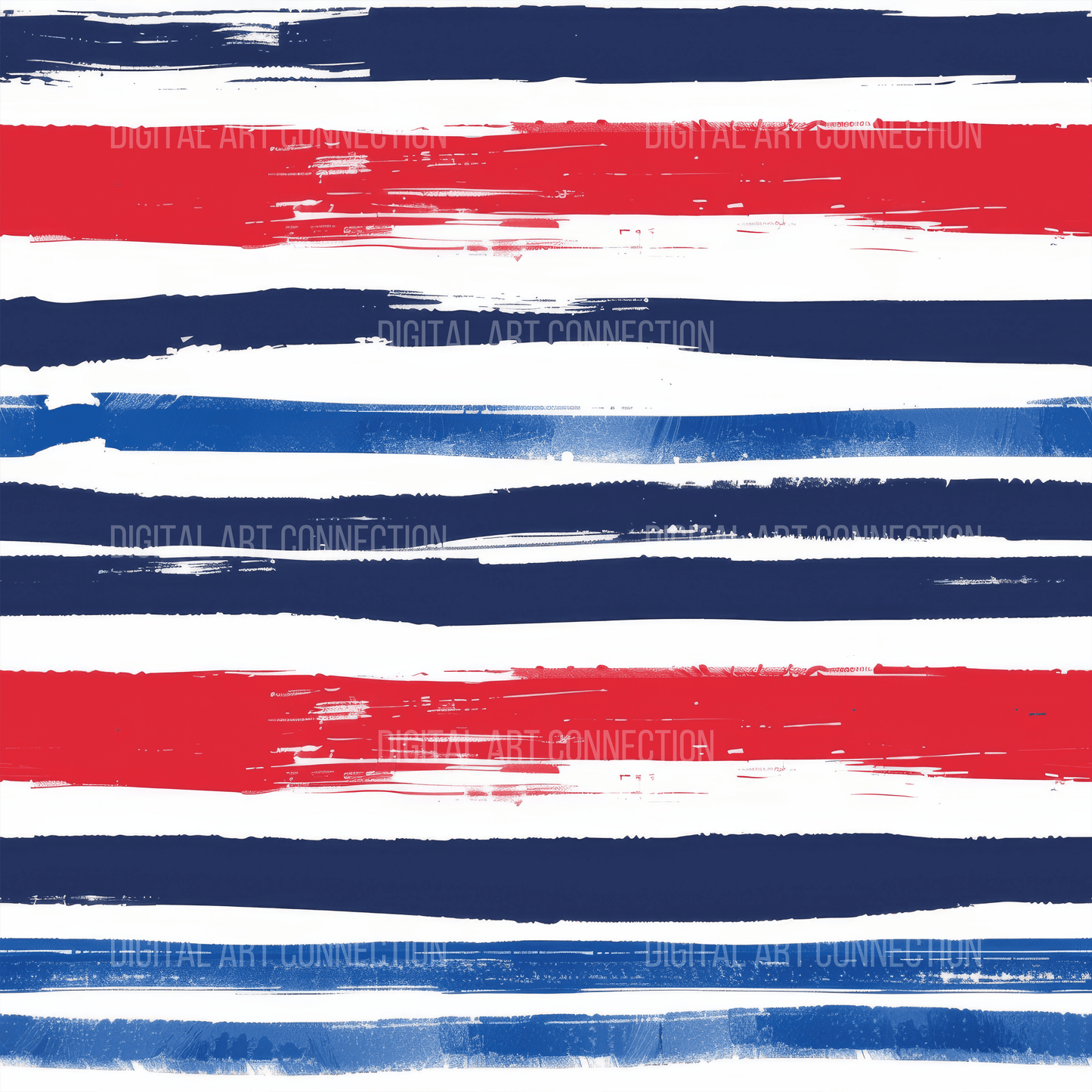 Red, White, and Blue Horizontal Stripes Design Seamless Digital Paper