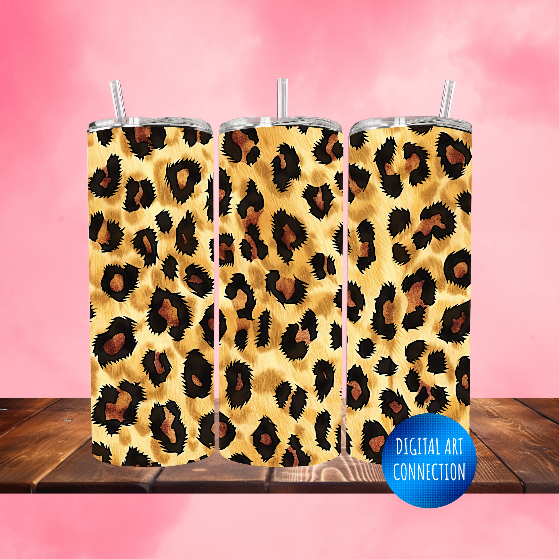 Leopard Animal Print 20 Oz Skinny Tumbler Wrap