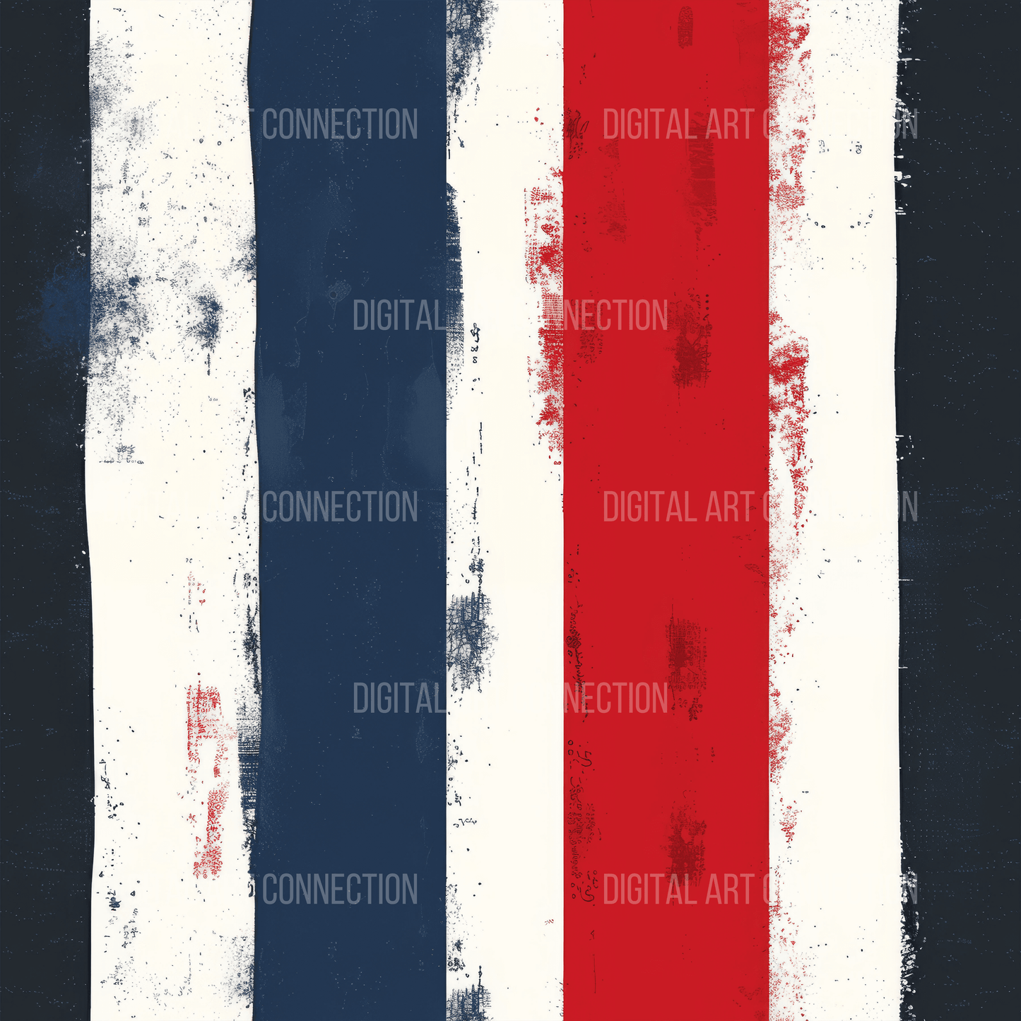 Red, White, and Blue Vertical Stripes Design Seamless Digital Paper