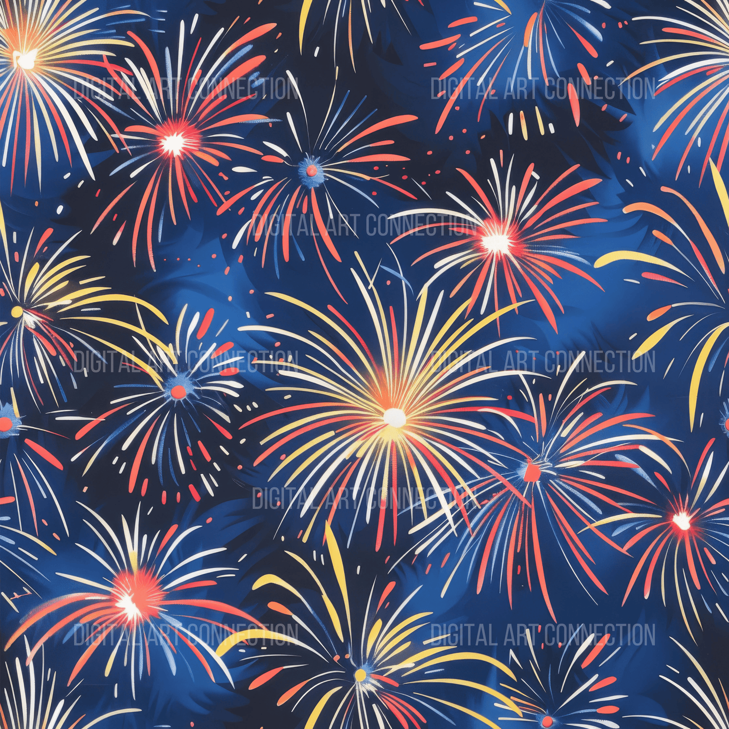 Fireworks Design Seamless Digital Paper