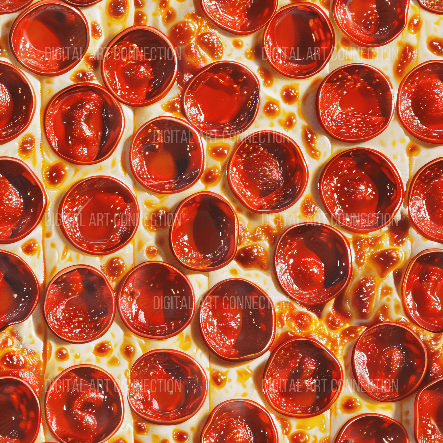 Pepperoni Pizza II Design Seamless Digital Paper