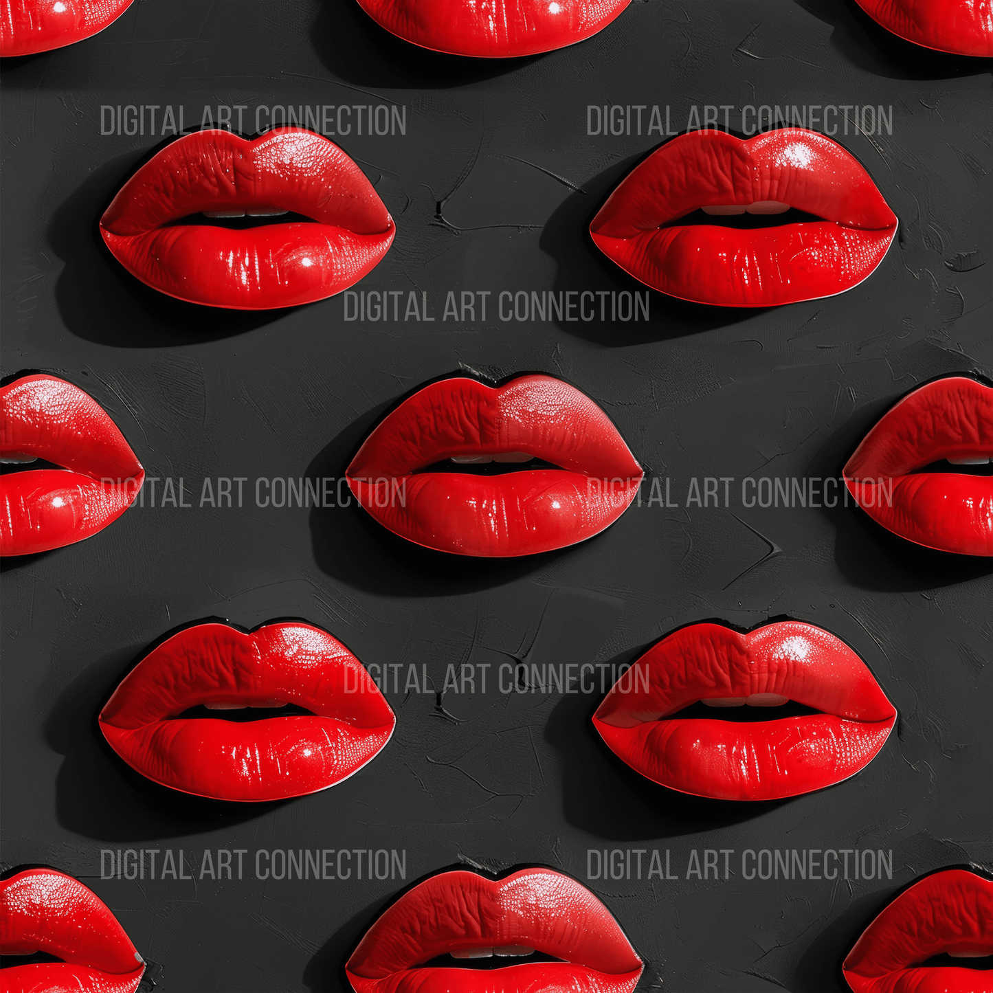 Red Lips II Design Seamless Digital Paper