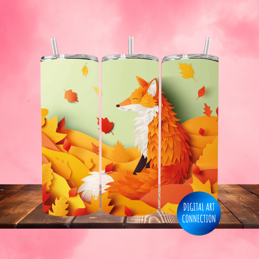 Paper Fox 20 Oz Skinny Tumbler Wrap