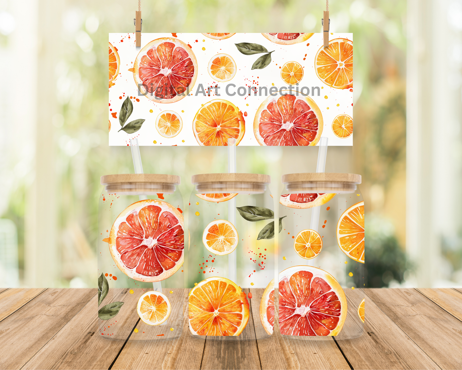 Oranges 16 Oz Glass Can Wrap