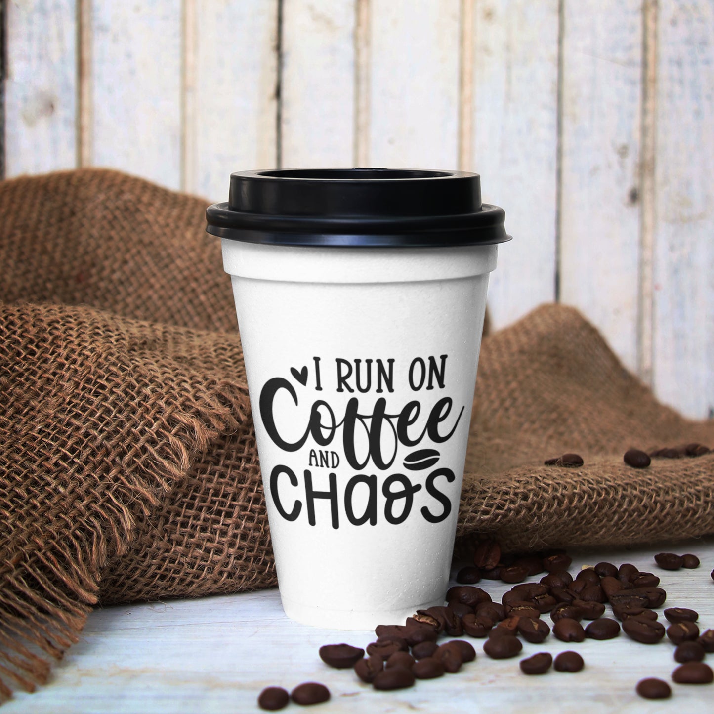 I Run on Coffee and Chaos SVG