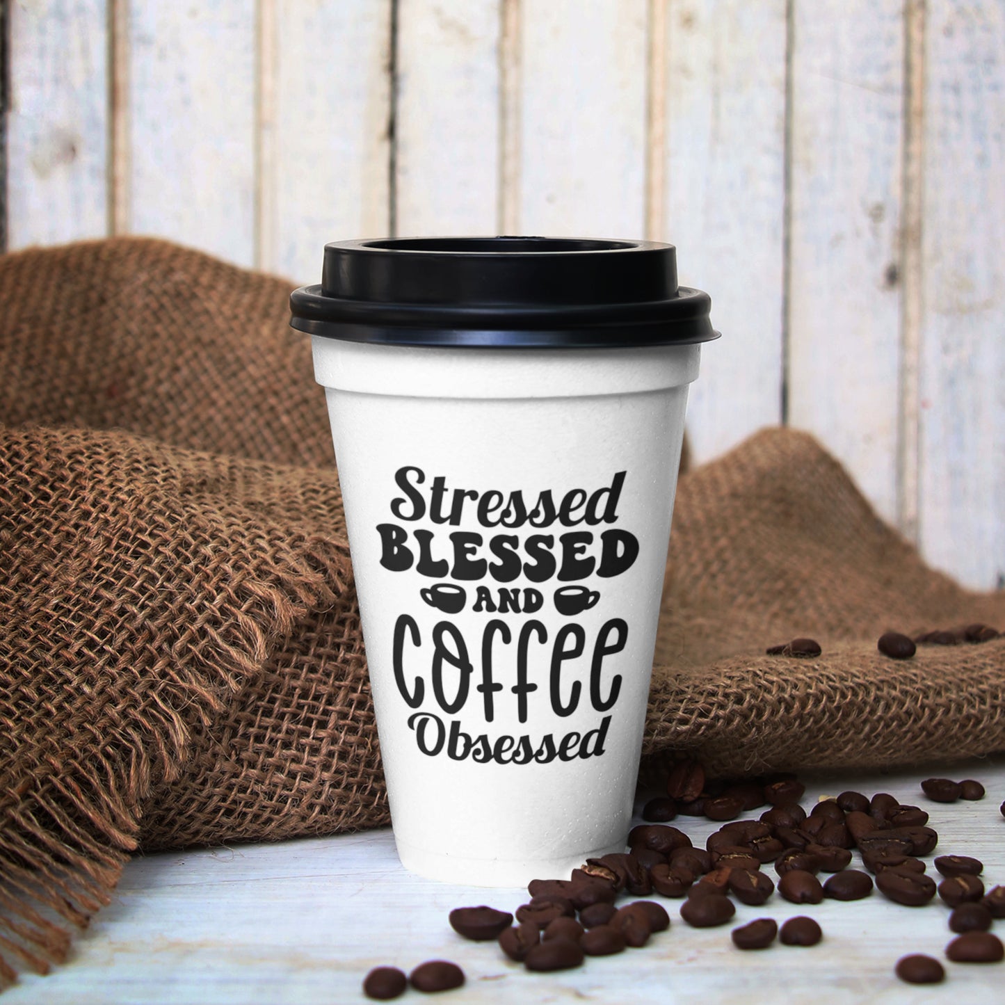 Stressed Blessed and Coffee Obsessed SVG