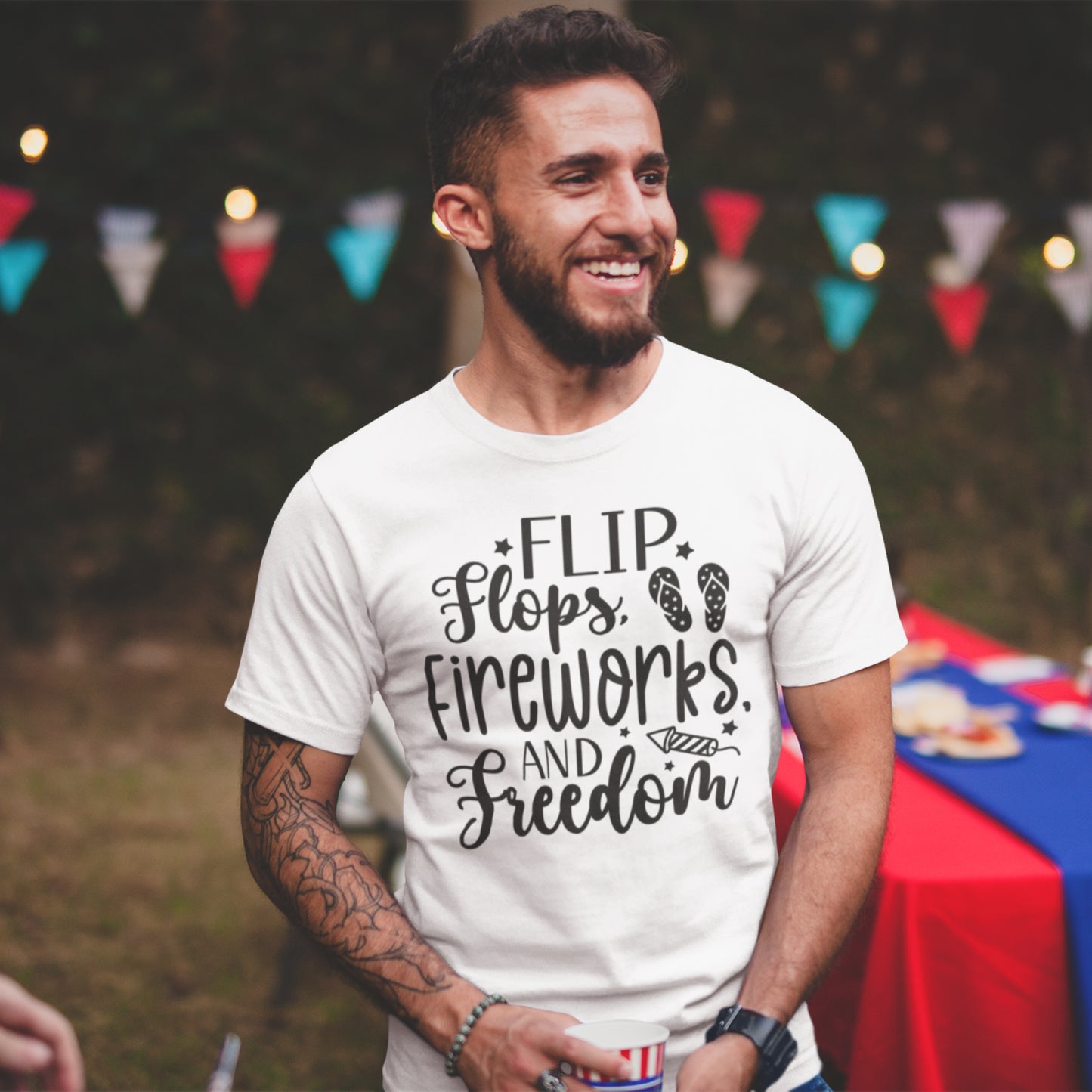 Flip Flops Fireworks and Freedom SVG