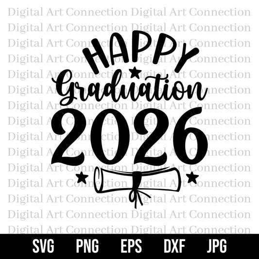 Happy Graduation 2026 SVG