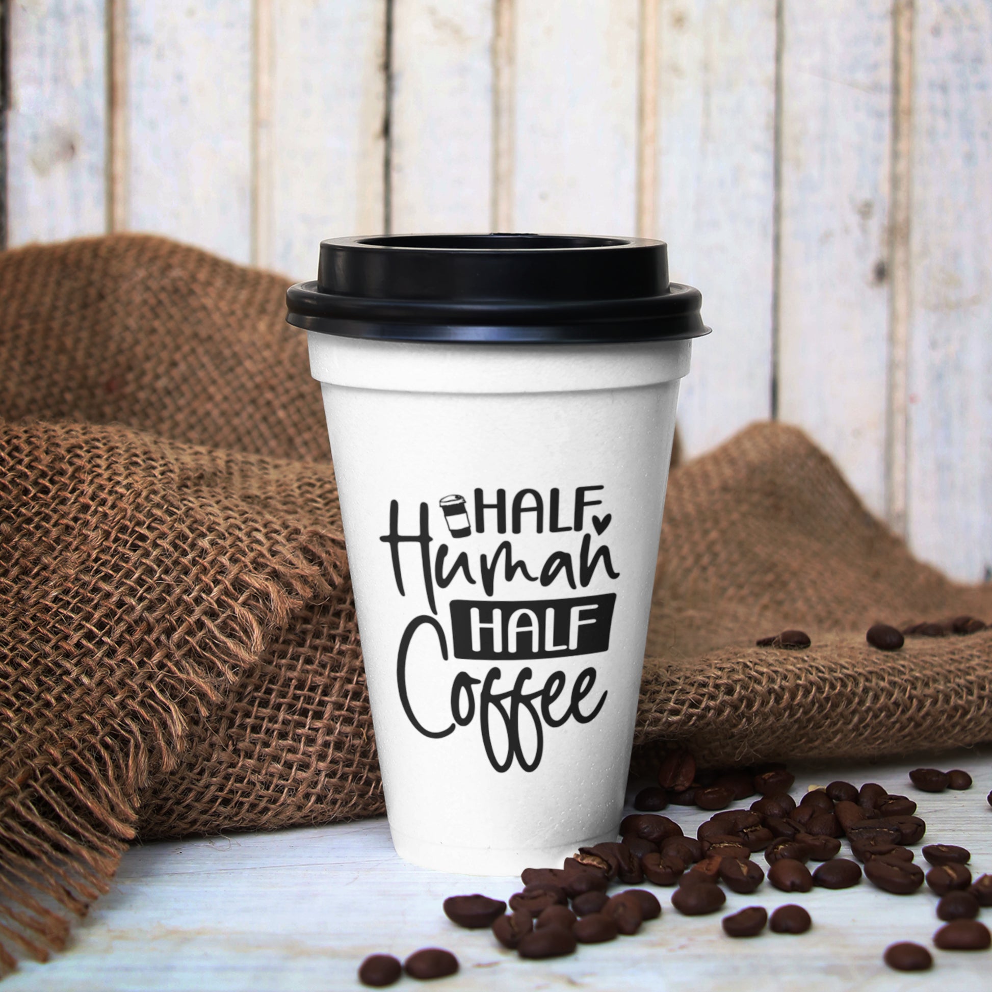 Half Human Half Coffee SVG