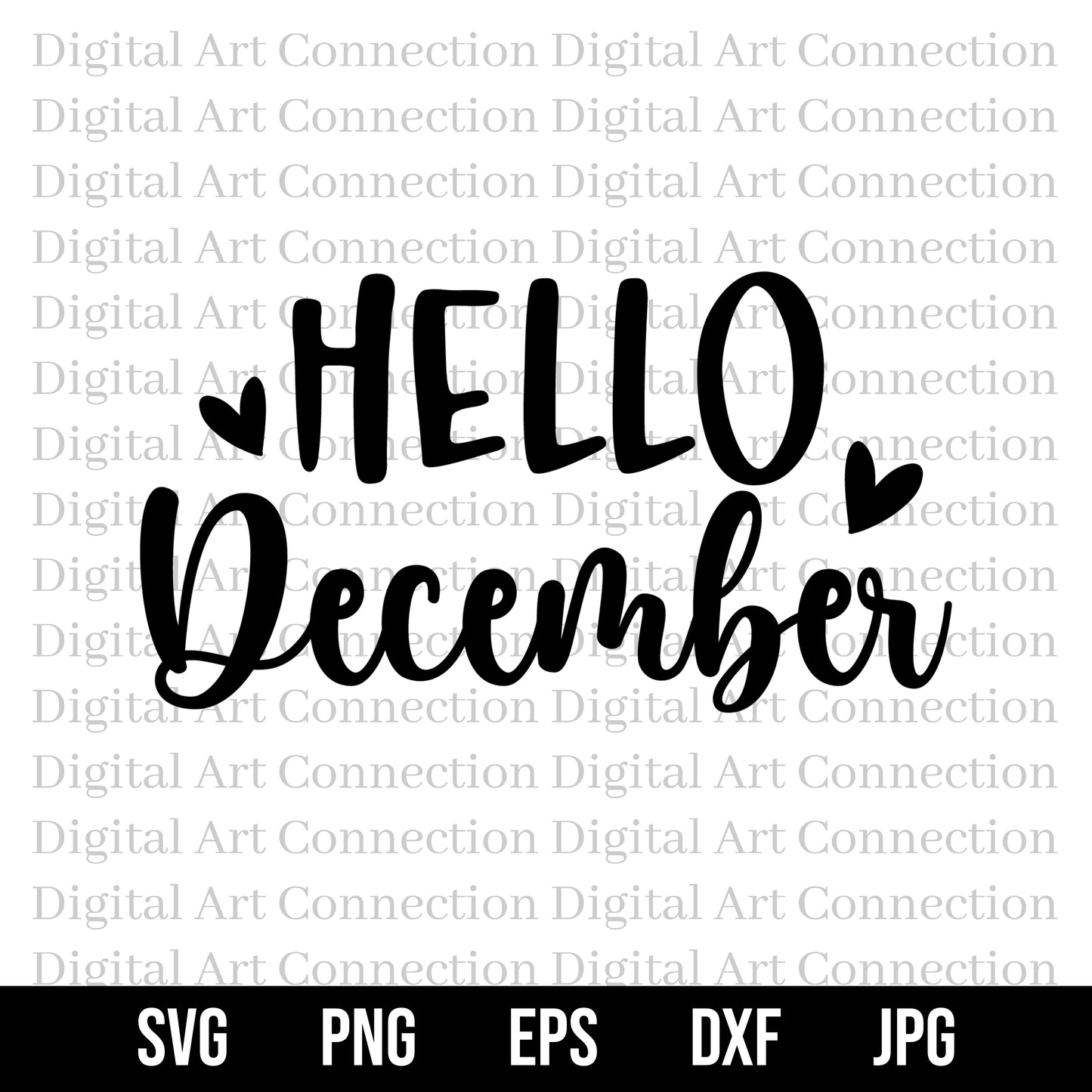 Hello December SVG